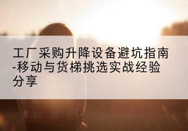 宜丰移动式升降机怎么选-工厂采购升降设备避坑指南-移动与货梯挑选实战经验分享